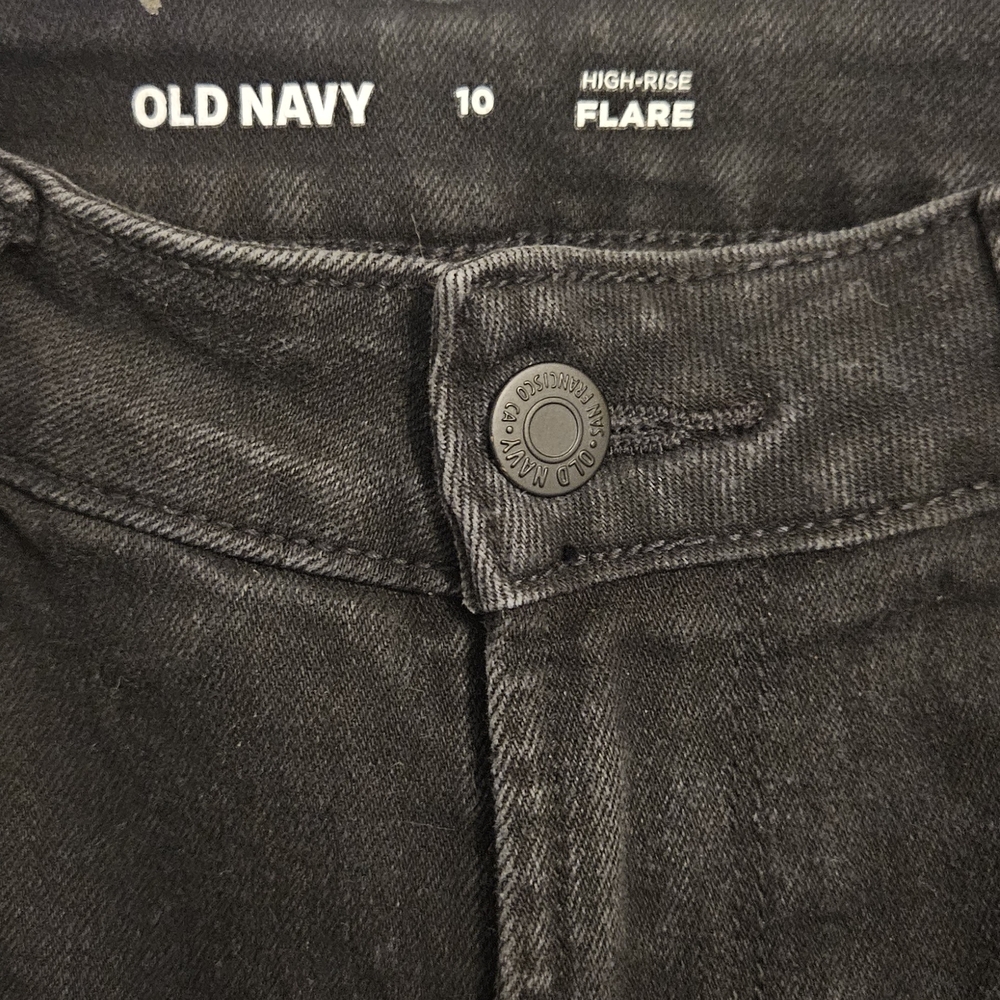 Old Navy Black High-Rise Flare Jeans